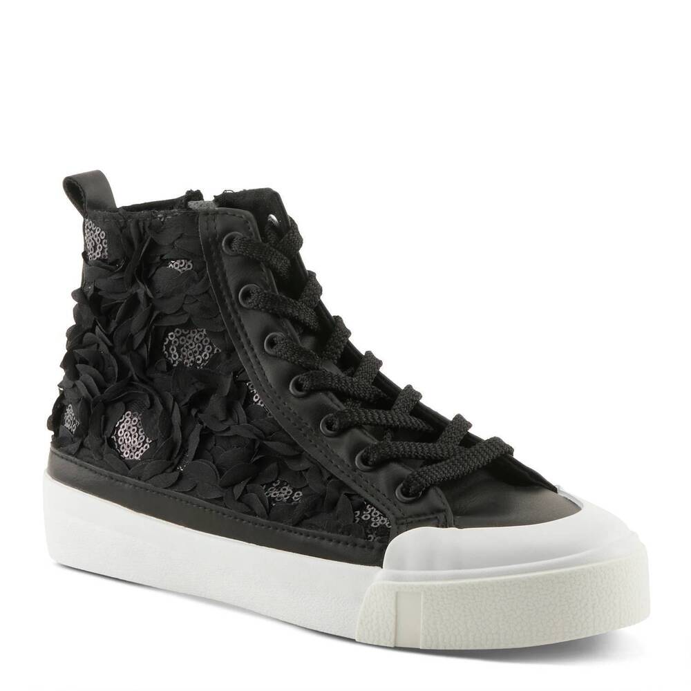 NEW PATRIZIA women's hastings hi-top sneaker shoes in black hastings